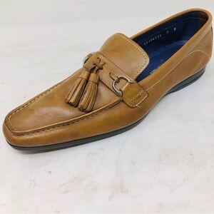 Santoni leather tasseled and leather Horsebit Loafers